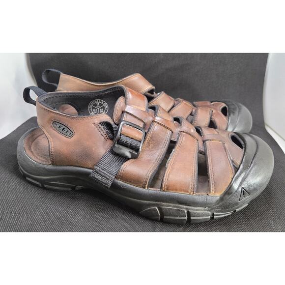 Keen Leather Sandals Mens Size 9 Brown Hiking Closed Toe Buckle Adjustable main image 5